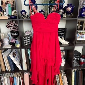 High Low Red Dress